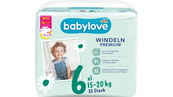 Pelene za bebe BABYLOVE premium 6 XL 32kom