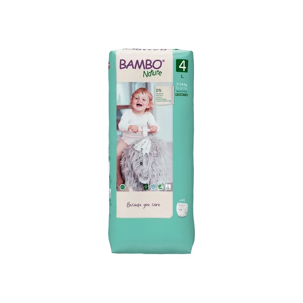 Pelene za bebe BAMBO nature pants 4 L 40kom