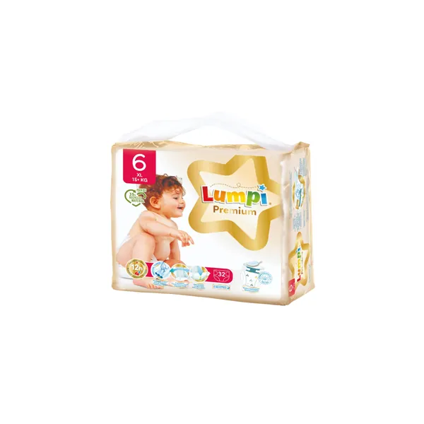 Pelene za bebe LUMPI premium 6 XL 30kom