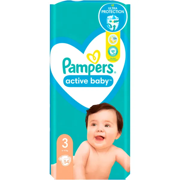Pelene za bebe PAMPERS active baby 3 54kom