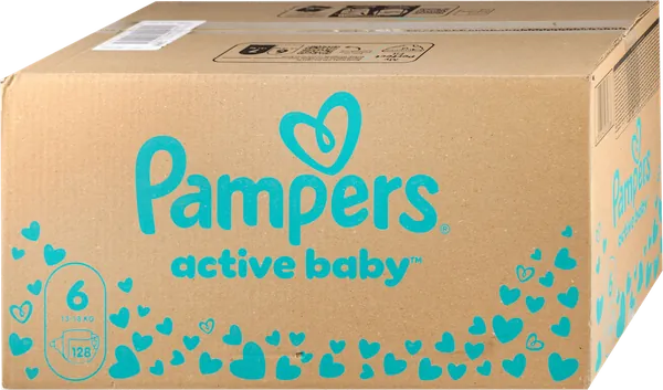 Pelene za bebe PAMPERS Active baby monthly pack 6 128kom
