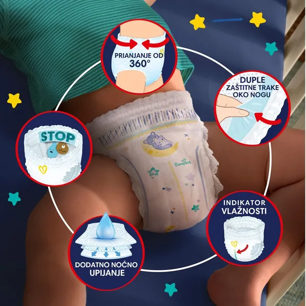Pelene za bebe PAMPERS Night Pants VP 5 22kom