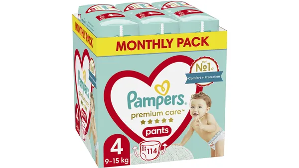 Pelene za bebe PAMPERS premium care pants 4 114kom