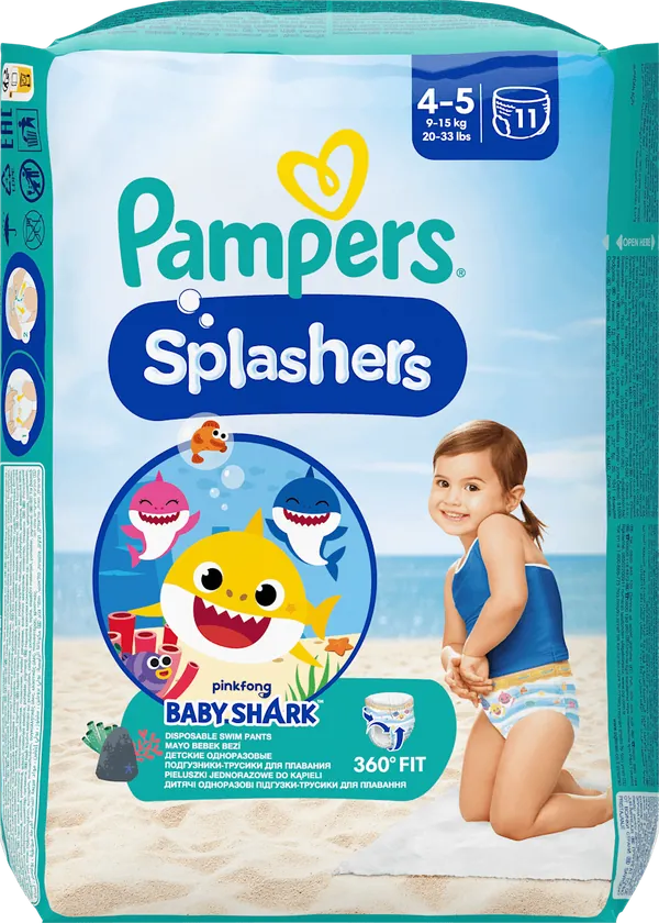 Pelene za bebe PAMPERS za kupanje Splashers 4-5 11kom