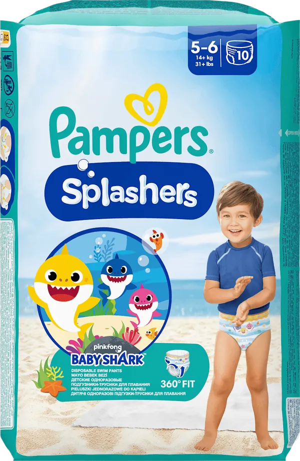 Pelene za bebe PAMPERS za kupanje Splashers 5-6 10kom