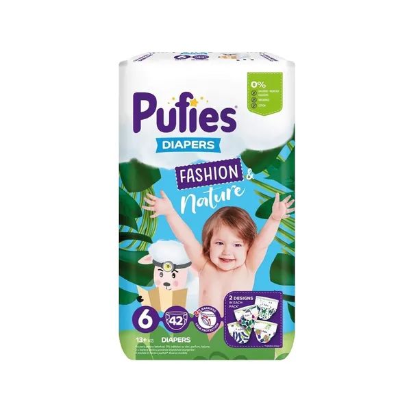 Pelene za bebe PUFIES fashion & nature 6 42kom