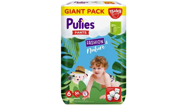 Pelene za bebe PUFIES pants 6 XL 56kom