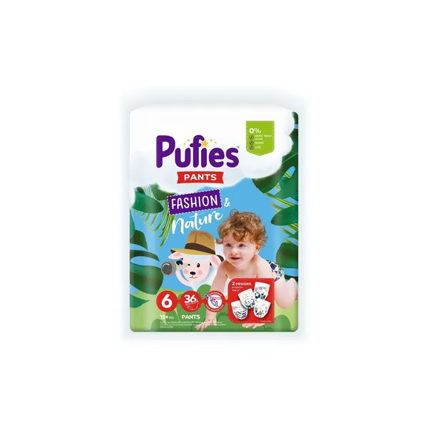 Pelene za bebe PUFIES Pants fashion & nature 6 36kom