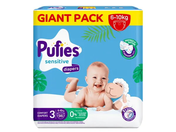 Pelene za bebe PUFIES sensitive gp 3 96kom