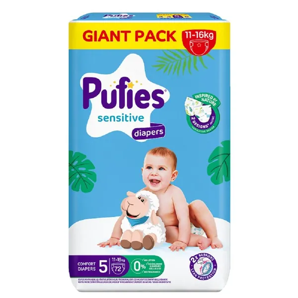 Pelene za bebe PUFIES sensitive gp 5 72kom
