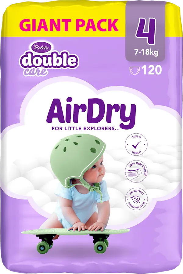 Pelene za bebe VIOLETA Air dry 4 120kom