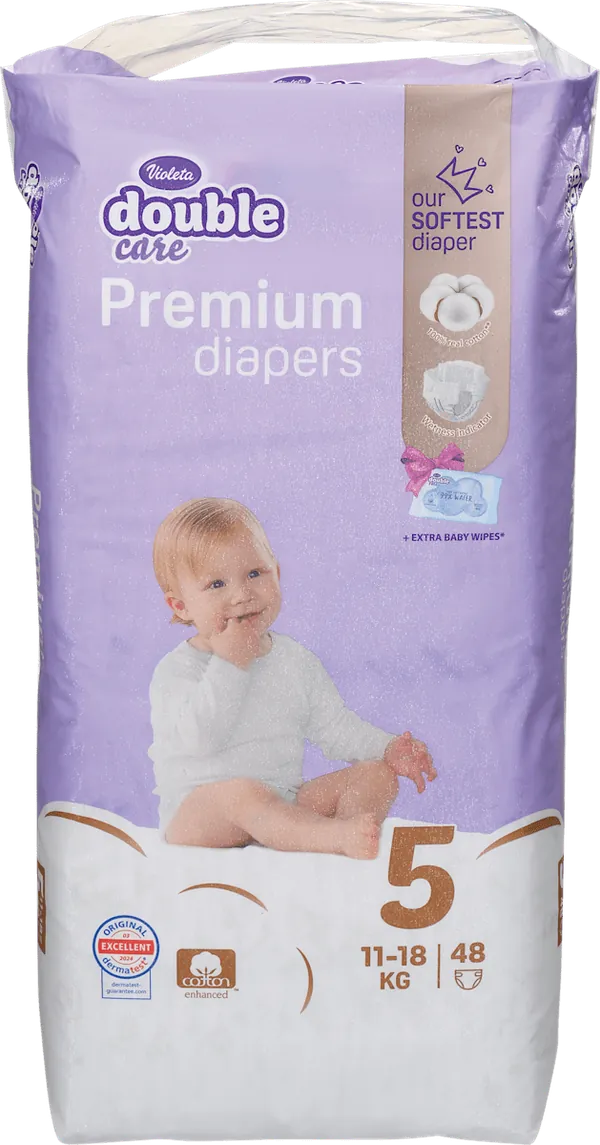 Pelene za bebe VIOLETA Air dry 5 48kom