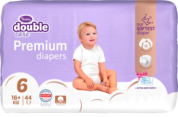 Pelene za bebe VIOLETA Air dry DC junior 6 44kom