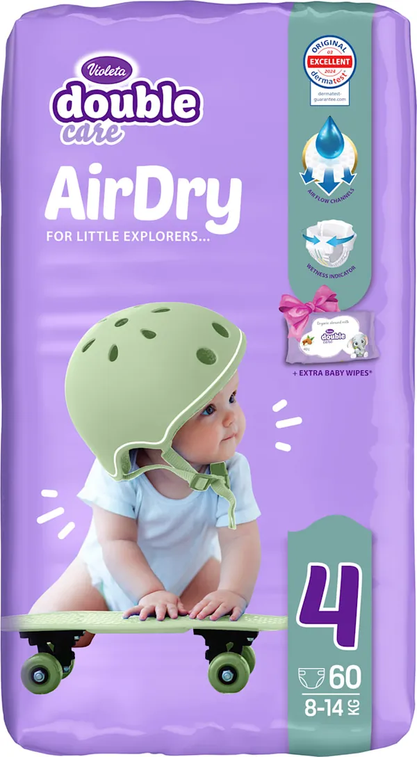 Pelene za bebe VIOLETA DC Air Dry 4 60kom