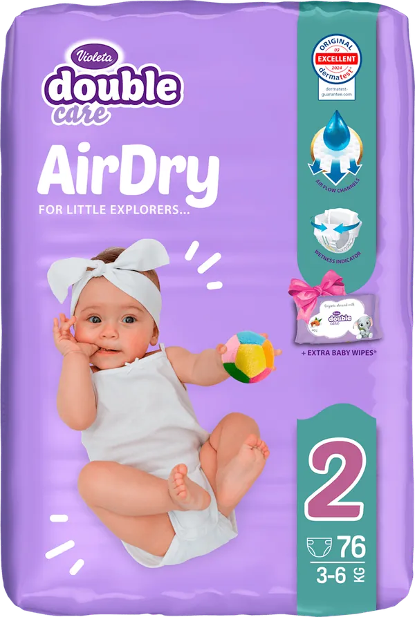 Pelene za bebe VIOLETA double care JP 2 mini 76kom