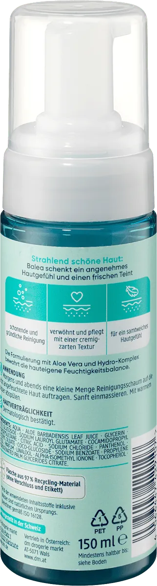 Pena za čišćenje lica BALEA blaga aloe vera 150ml