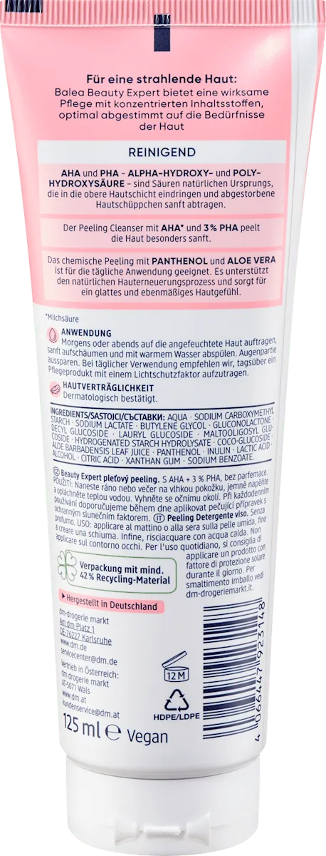 Piling za lice BALEA beauty expert AHA i PHA kiseline 125ml
