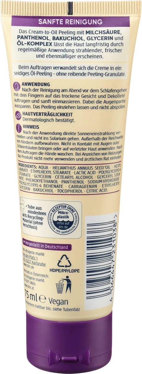 Piling za lice BALEA za suvu kožu lica cream to oil 75ml