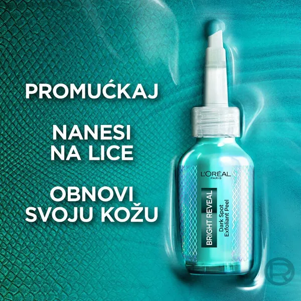 Piling za lice L'OREAL PARIS Bright reveal protiv tamnih fleka 25ml