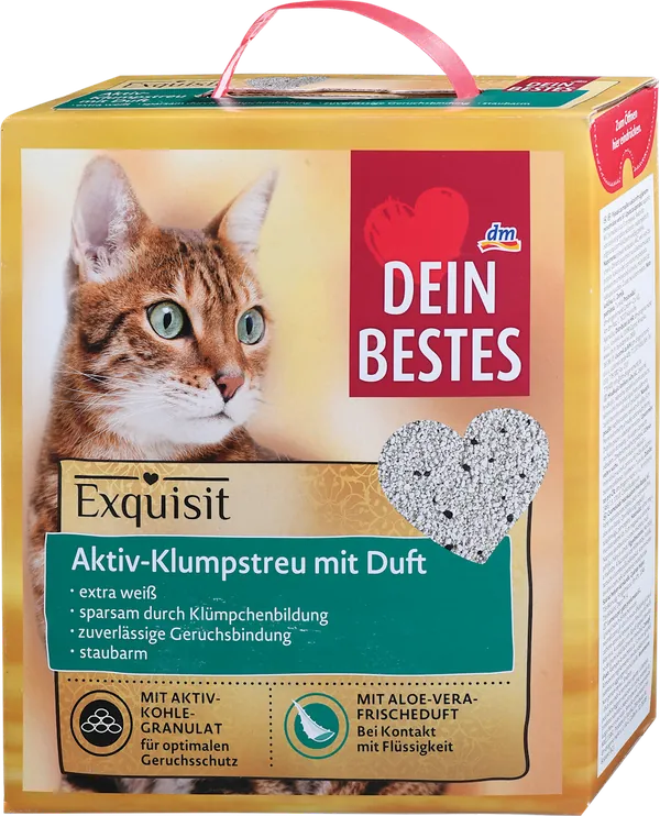 Posip za mačke DEIN BESTES sa aktivnim ugljem i aloe verom 6l