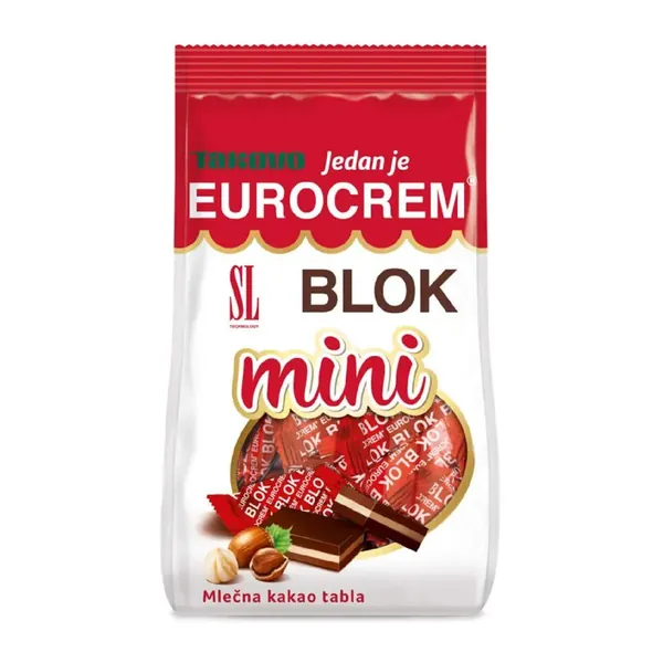 Praline SWISSLION Eurocrem blok mini 140g