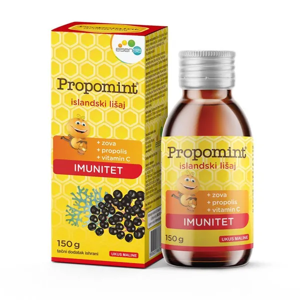 Preparati za decu ESENSA Propomint Islandski lišaj, tečni dodatak ishrani 150g, Propolis