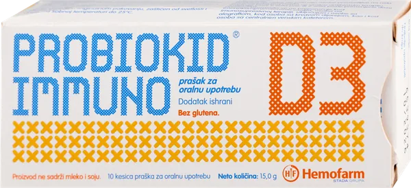 Preparati za decu HEMOFARM Probiokid immuno D3 prašak za oralnu upotrebu 10 kesica