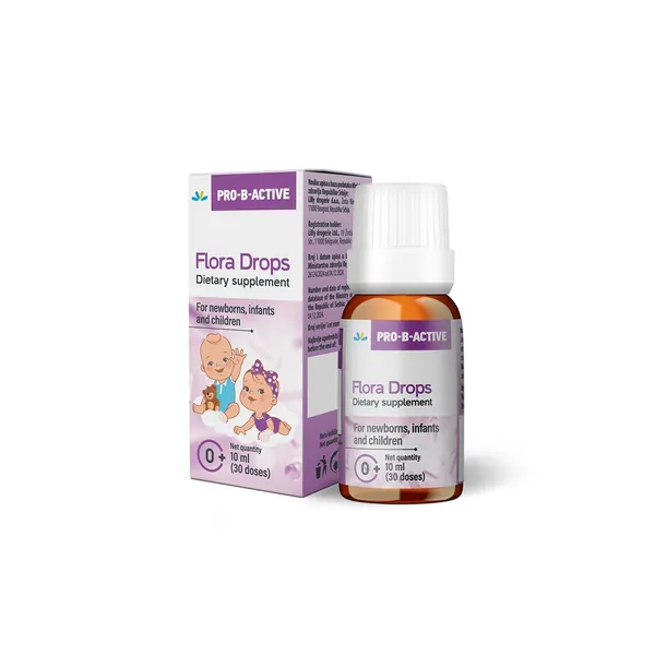 Preparati za decu PRO-B-ACTIVE Flora Drops, probiotske kapi 10ml