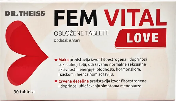 Preparati za žene DR.THEISS Fem Vital Love, 30 obloženih tableta