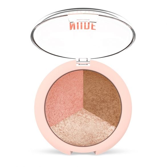 Puder za lice GOLDEN ROSE Nude look baked trio face pud