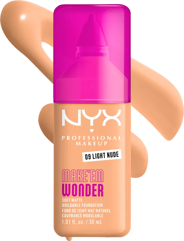 Puder za lice NYX PROFESSIONAL MAKEUP Make 'em wonder tečni puder 09 light nude