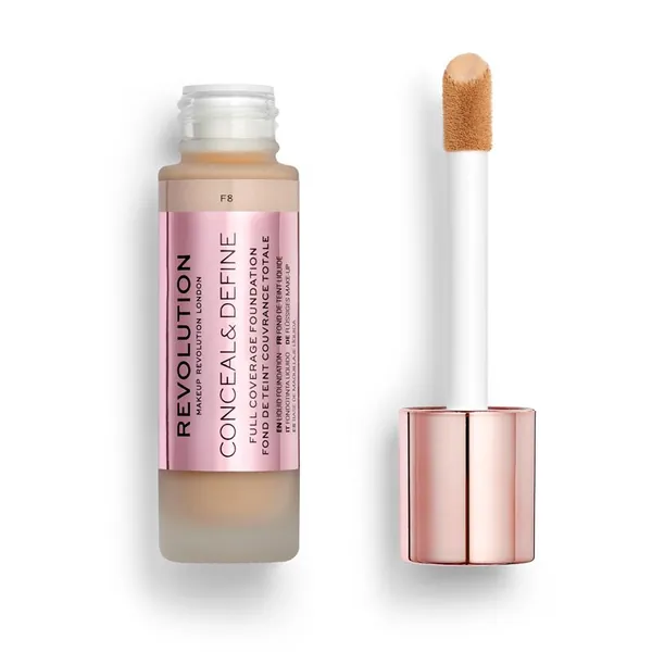 Puder za lice REVOLUTION MAKE UP Revolution Conceal&Define Foundation tečni puder F8 25ml
