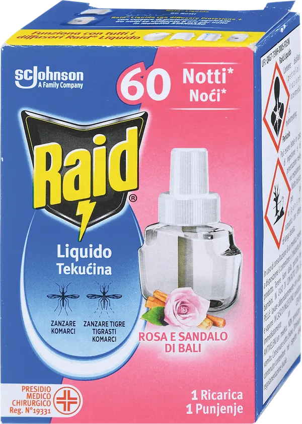 RAID dopuna za aparat protiv komaraca rose sandalwood 21ml