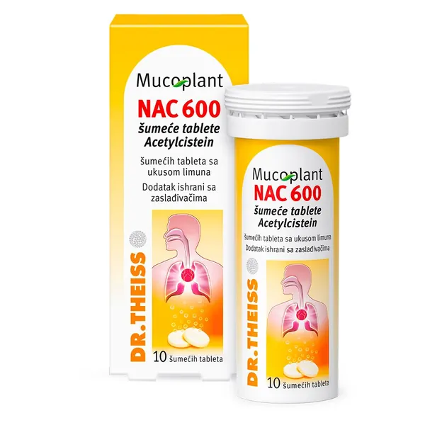 Respiratorni sistem DR.THEISS Mucoplant Nac, 10 šumećih tableta