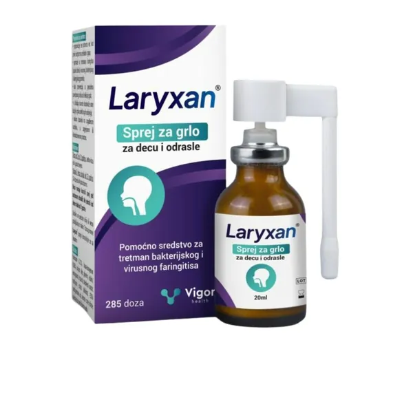 Respiratorni sistem VIGOR HEALTH Laryxan sprej za grlo 20ml