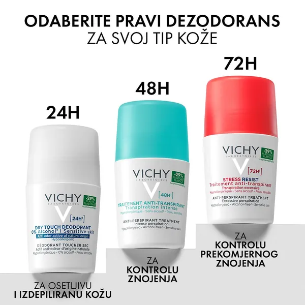 Roll-on VICHY za regulaciju prekomernog znojenja 48h, 50 ml