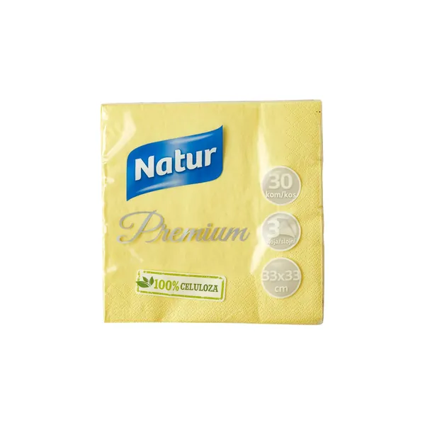 Salvete NATUR Premium žute 3sloja 30kom
