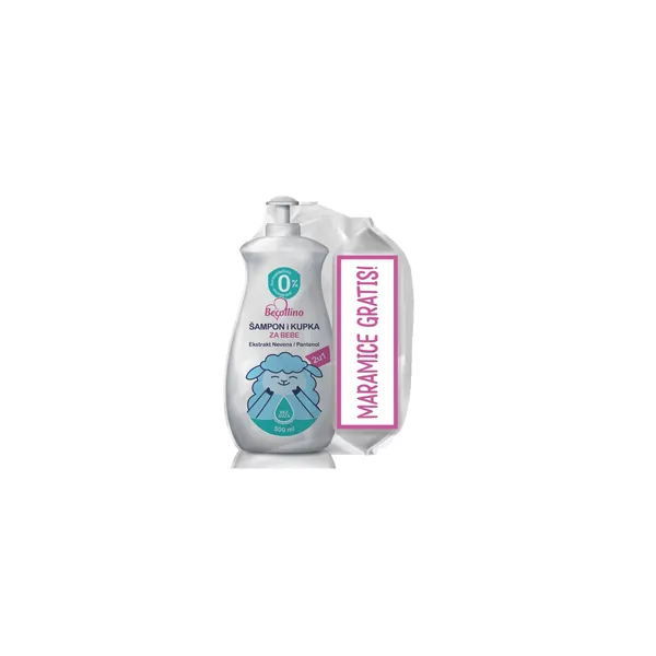 Šampon i kupka BECOLLINO 2u1 500ml + vlažne maramice 60kom gratis