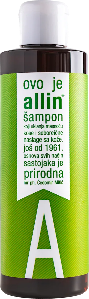 Šampon za kosu ALLIN uklanja masnoću kose i seboreične naslage sa kože 200ml