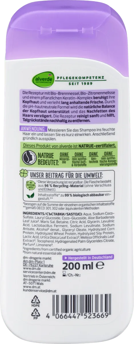 Šampon za kosu ALVERDE za masnu kosu 200ml