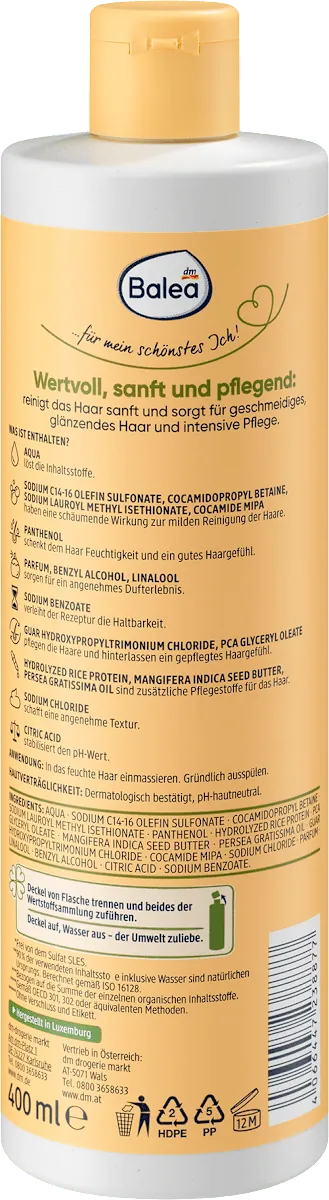 Šampon za kosu BALEA Natural beauty avokado i mango puter 400ml