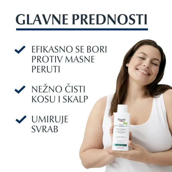 Šampon za kosu EUCERIN DermoCapillaire Gel šampon protiv masne peruti 250ml
