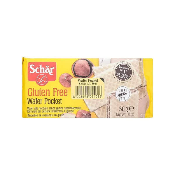SCHAR Water pocket napolitanke sa lešnikom bez glutena 50g