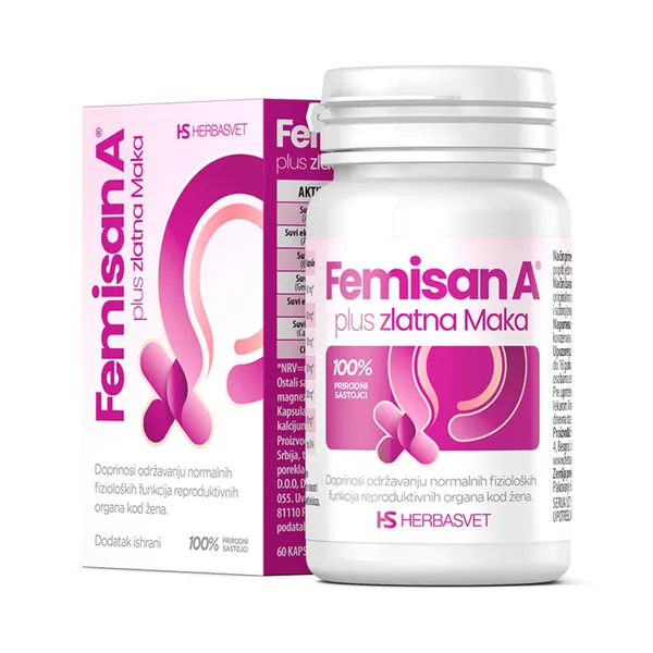 Seksualno zdravlje HERBASVET Femisan A+Maca kapsule A60