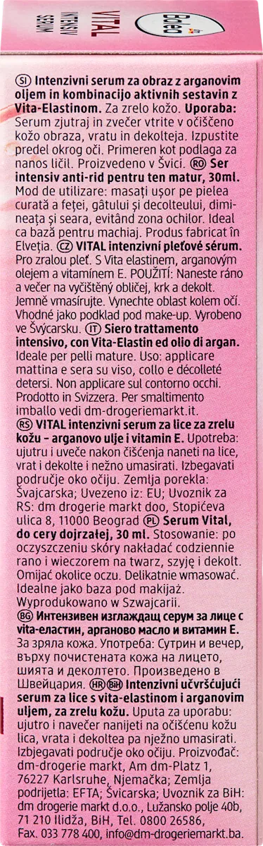 Serum za lice BALEA Vital Intensiv - arganovo ulje, 30 ml