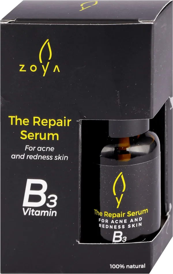 Serum za lice ZOYA The Repair protiv akni i crvenila - niacinamid (vitamin B3), 30 ml