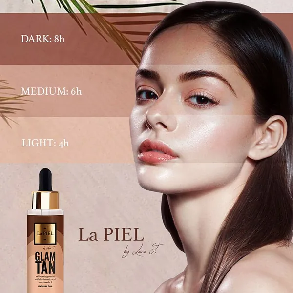 Serum za samopotamnjivanje LA PIEL Glam Tan hijaluronski za samopotamnjivanje lica 30ml