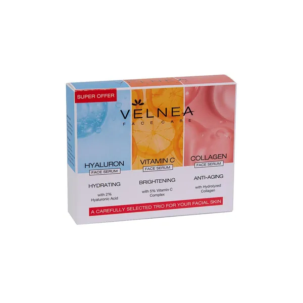 Serumi za lice VELNEA set seruma za negu kože 3 x 30ml