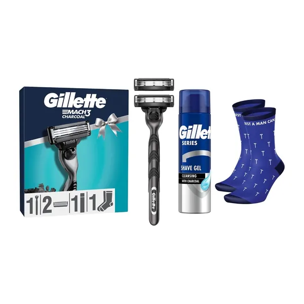 Setovi za brijanje GILLETTE set Mach3 (brijač, gel za brijanje 200ml i čarape)
