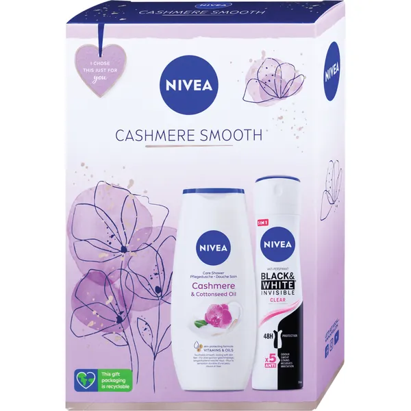 Setovi za negu tela NIVEA Cashmer Smooth (dezodorans i gel za tuširanje)